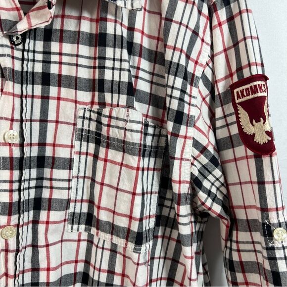 Men's Akdmks Plaid Button-Up Long Sleeve Shirt 0630 - Picture 8 of 14